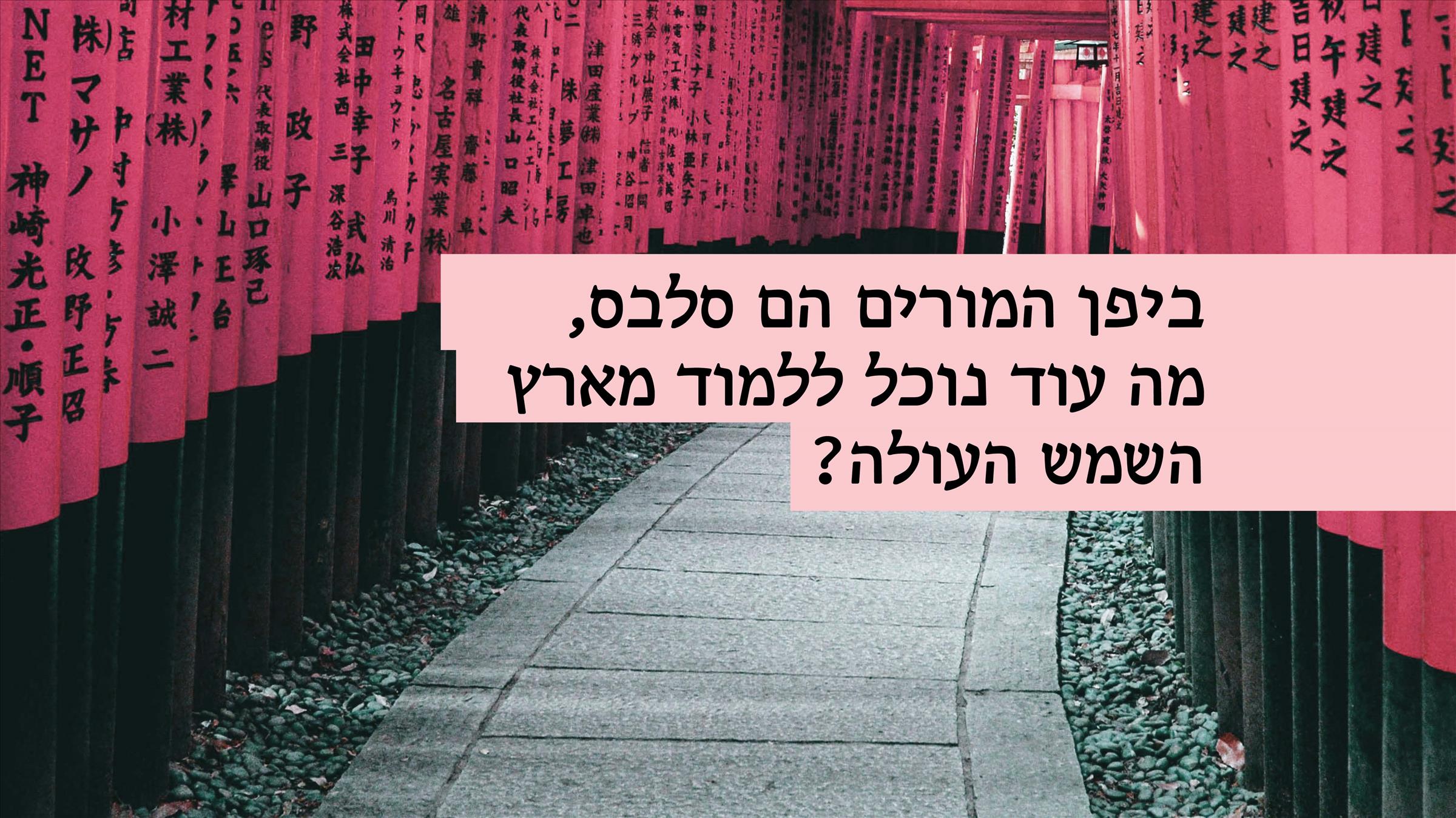 ביפן המורים הם סלבס
