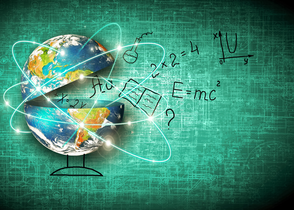 פיזיקה לוח מדע עולם גלובוס